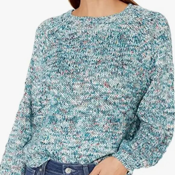 NEW Cupcakes and Cashmere Kaytie Marled Pullover Boxy Sweater Balloon Sleeves XL - Picture 1 of 16